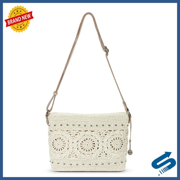 Leather Crossbody Bag with Multiple Pockets and Adjustable Strap